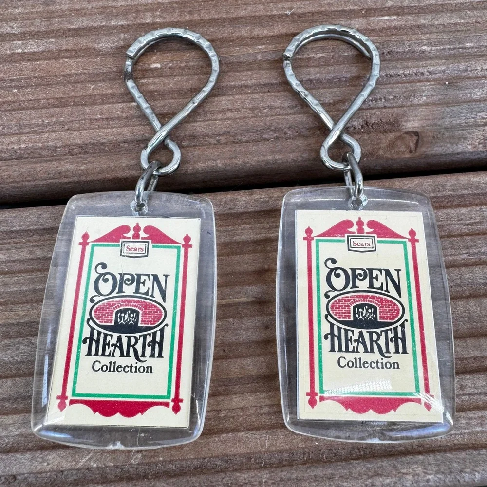 Vintage Sears Tower Chicago Open Hearth Collection Keychains Set of 2 Acrylic